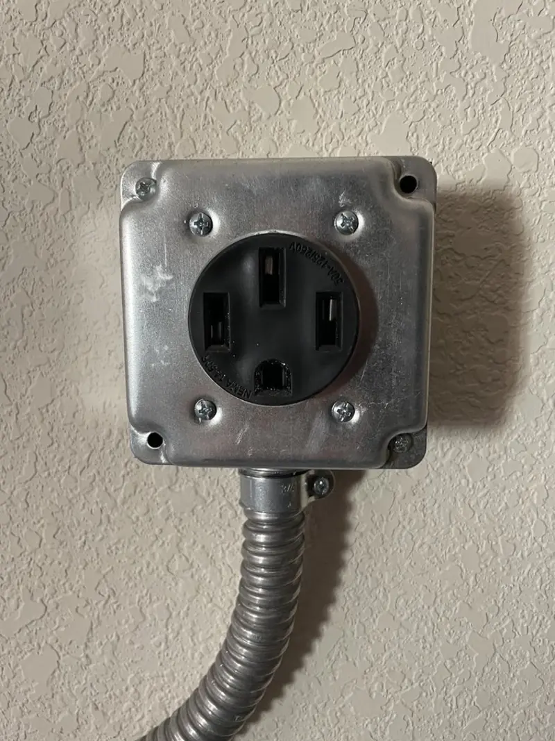 NEMA 14-50 outlet installed for Electrical Panel Upgrade in Almont